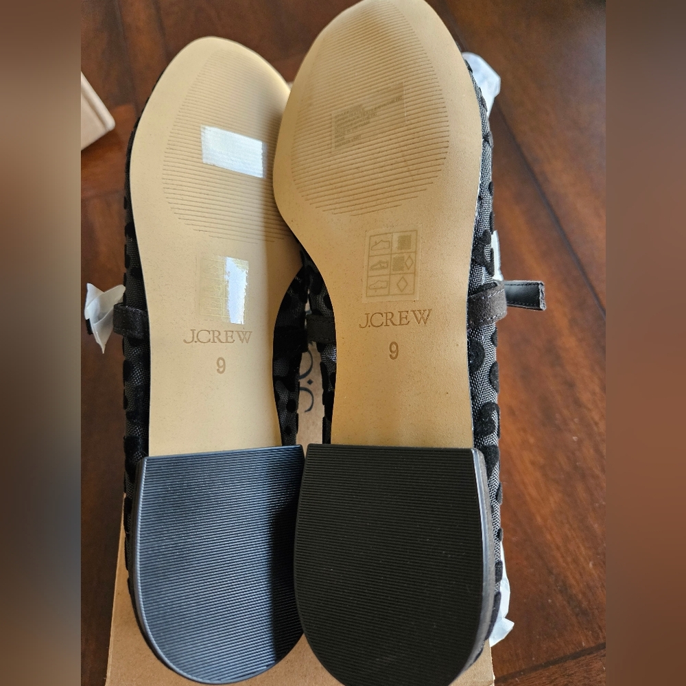 J.Crew Leopard Mesh Mary Jane Flats, 9, Black - Picture 11 of 11